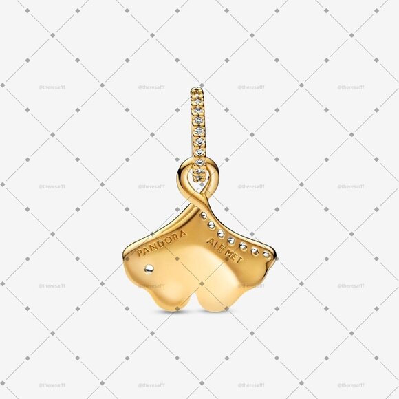 Pandora Gingko Leaf Dangle Charm - Picture 2 of 4